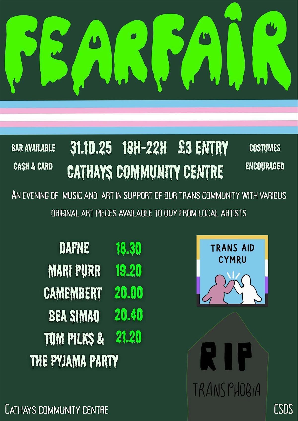 FEARFAIR with Trans Aid Cymru & bŵt music, 31 October | Event in Cardiff | AllEvents