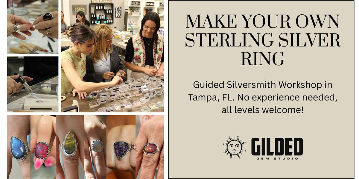DIY Silversmith Ring Workshop with GILDED Gem Studio, 18 November | Event in Tampa | AllEvents