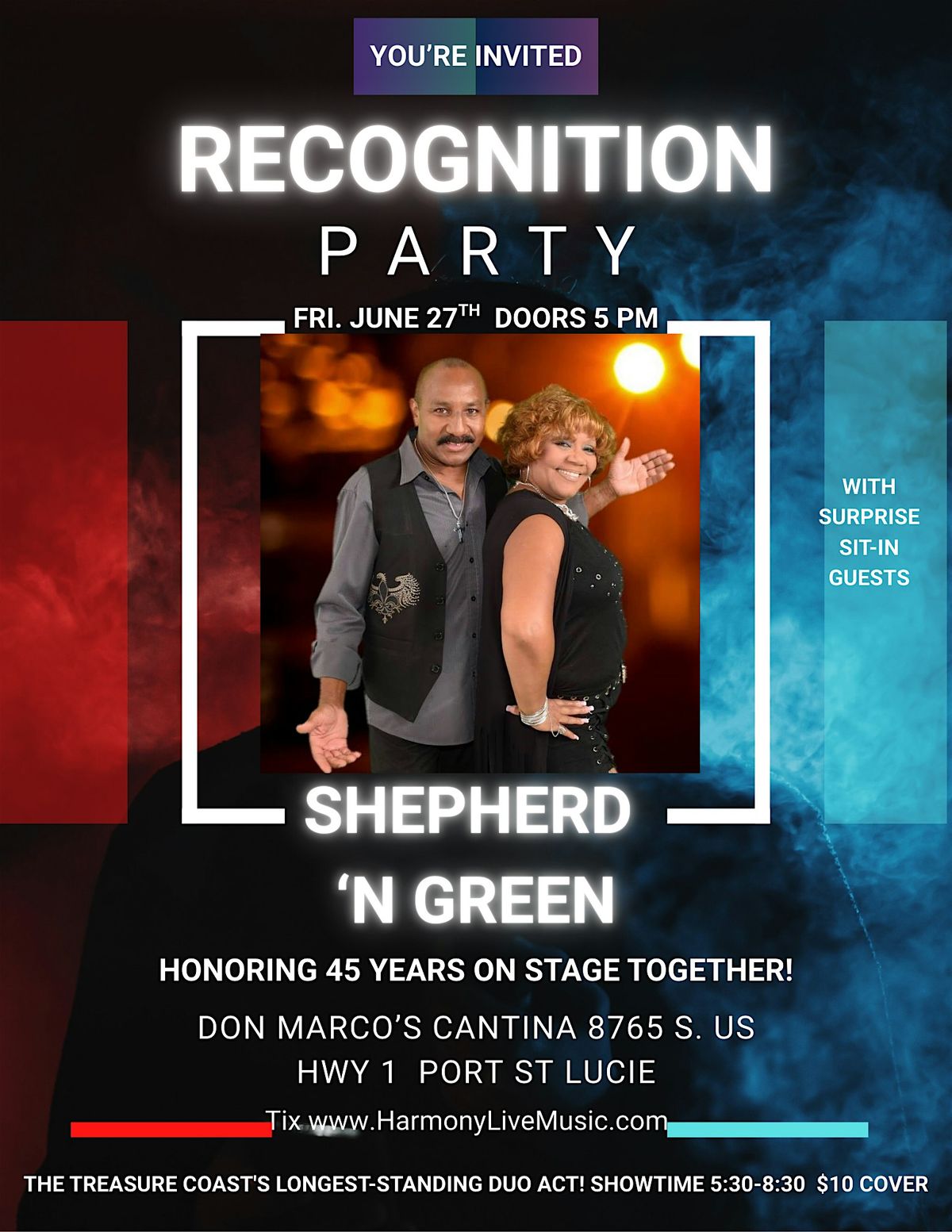 SPECIAL SHOW - SHEPHERD & GREEN PERFORM & Celebrate 45 Years on Stage, 27 June | Event in Port St. Lucie