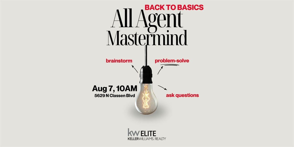 All Agent Mastermind, 7 August | Event in Oklahoma City | AllEvents