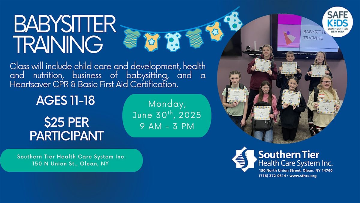 Babysitter Training, 30 June | Event in Olean | AllEvents