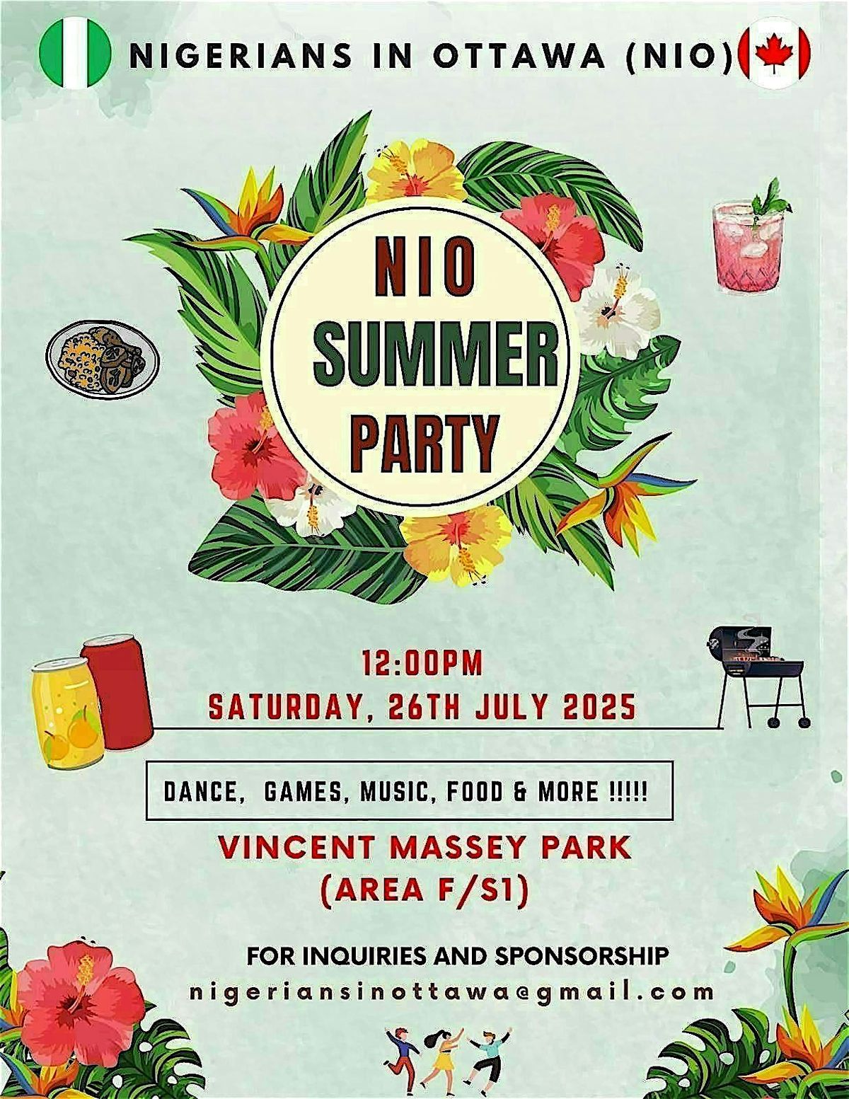 NIGERIANS IN OTTAWA SUMMER PARTY, 26 July | Event in Ottawa | AllEvents