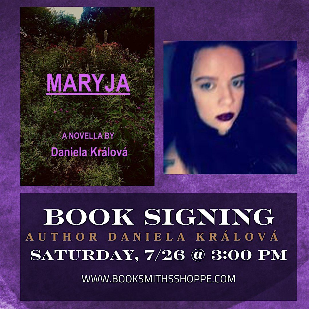 Meet Author Daniela Kralova on 7/26 at 3PM - The BookSmiths Shoppe, 26 July | Event in Danbury | AllEvents