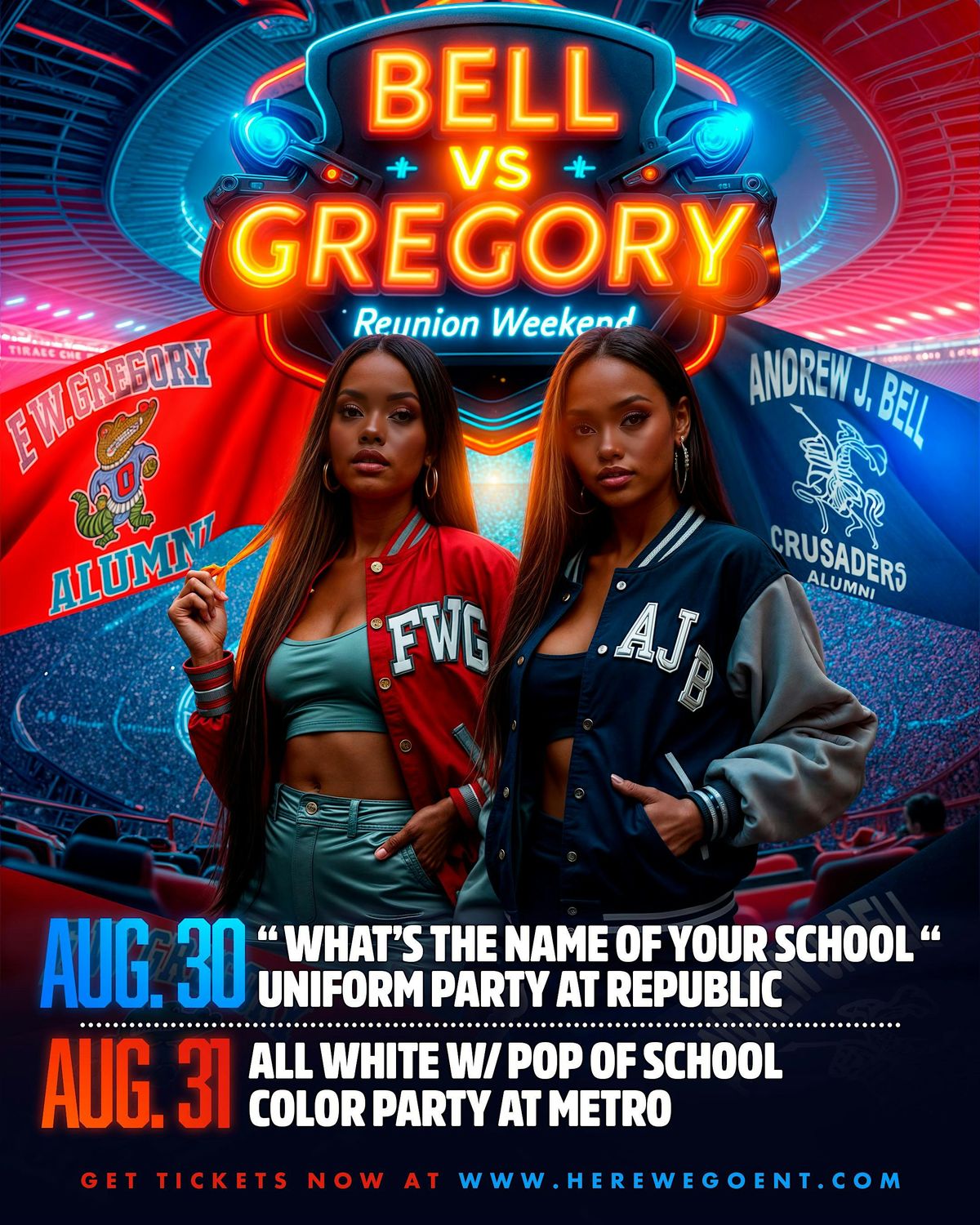 BELL vs. GREGORY REUNION WEEKEND UNIFORM PARTY @ REPUBLIC  AUGUST 30, 2025 | Event in New Orleans | AllEvents