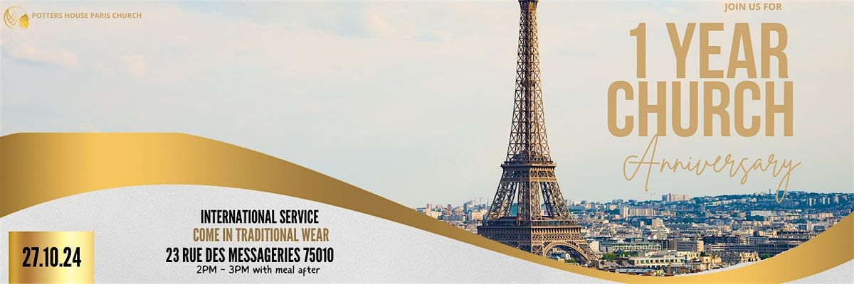 Two year celebration - Join us for an International service, 26 October | Event in Paris | AllEvents