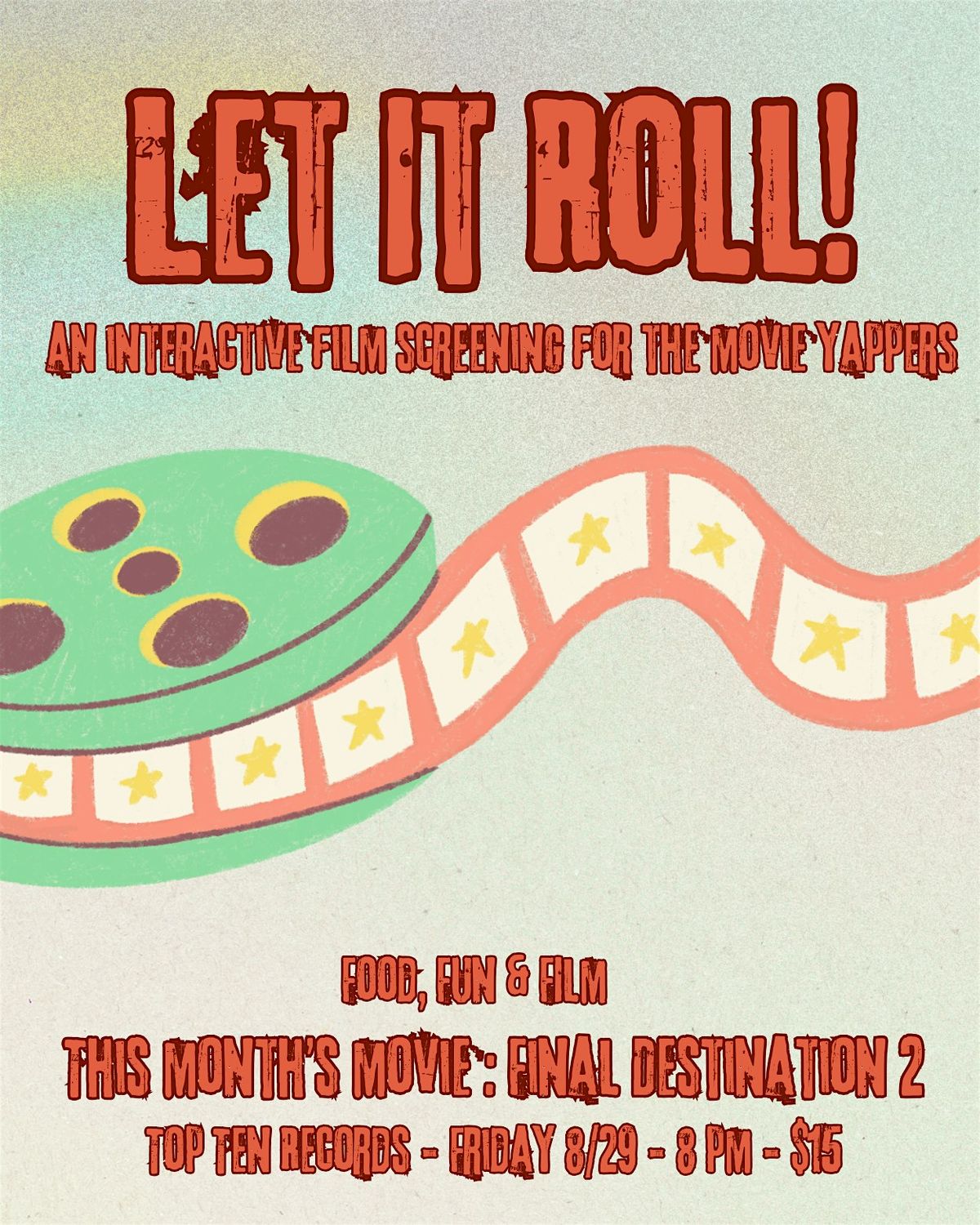 Let It Roll (Interactive Social Film Screening [Final Destination 2] 8/29), 29 August | Event in Dallas | AllEvents