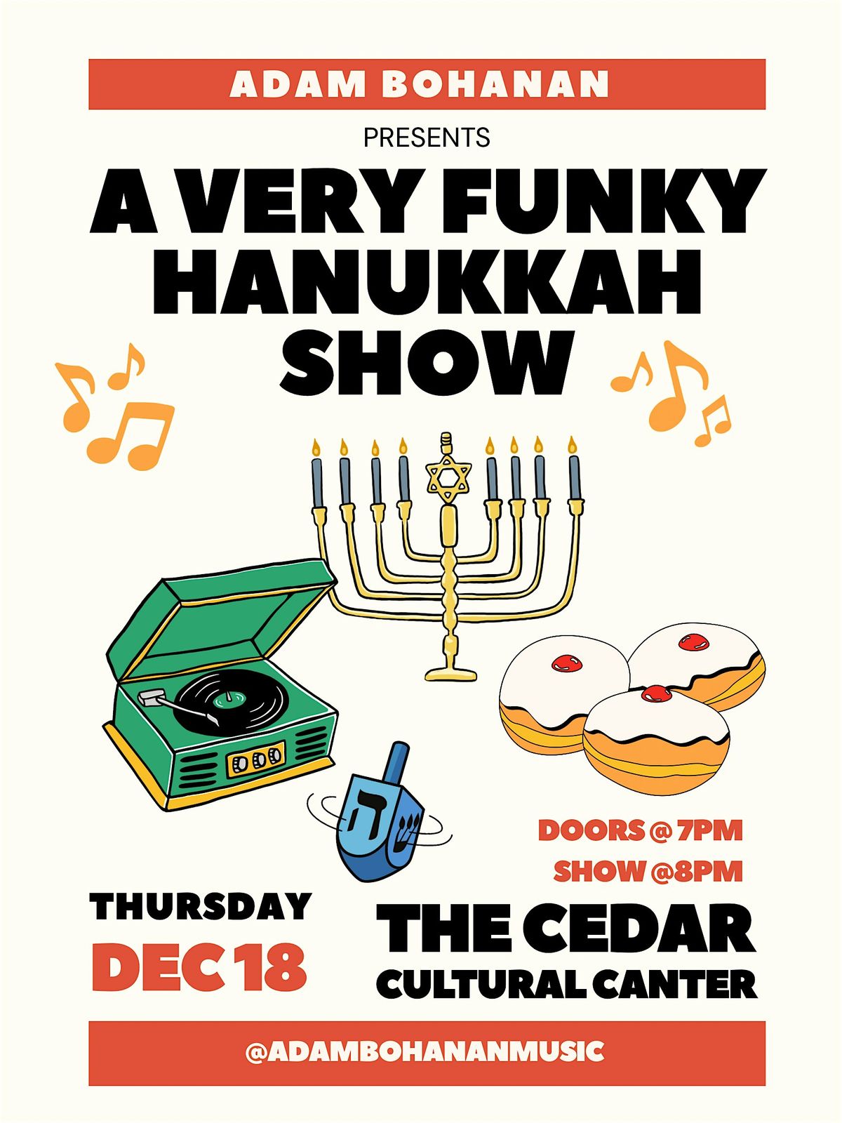ADAM BOHANAN Presents A Very Funky Hanukkah Show, 18 December | Event in Minneapolis | AllEvents