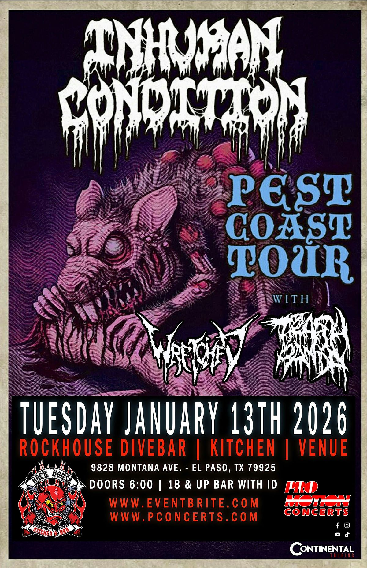 Inhuman Condition PEST COAST TOUR