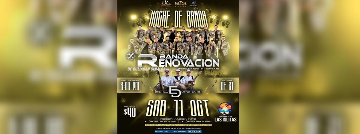 BANDA RENOVACION & ESTILO DIFERENTE, 11 October | Event in Pasco | AllEvents