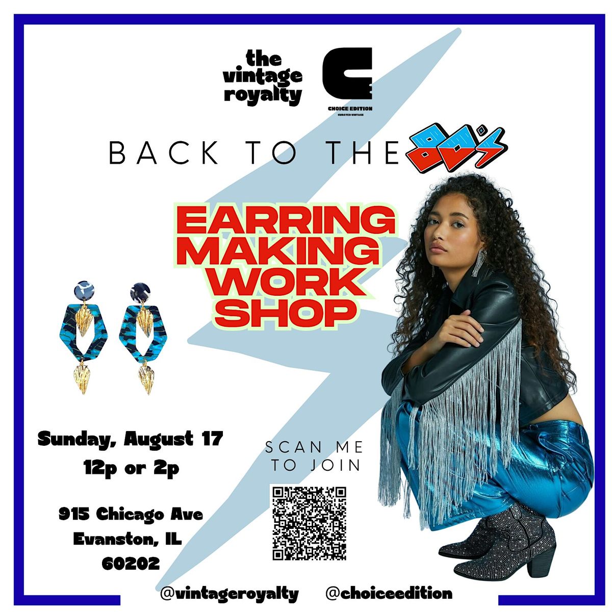 80s Theme Earring Making Workshop by The Vintage Royalty x Choice Edition, 17 August | Event in Evanston | AllEvents