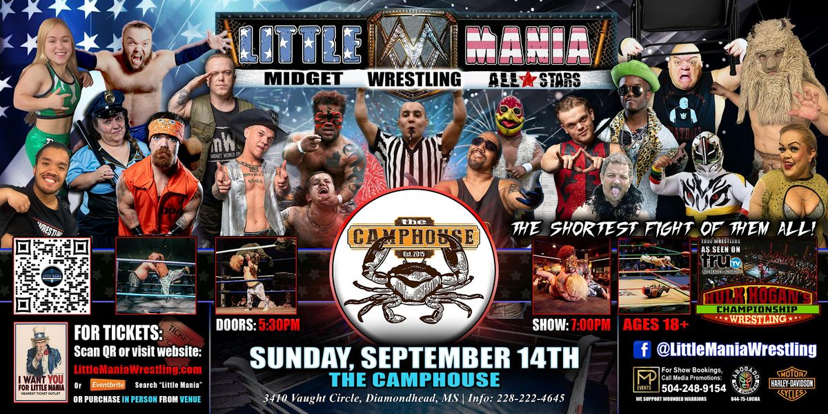 Diamondhead, MS - Little Mania Midget Wrestling @The Camphouse, 14 September | Event in Hamburg | AllEvents