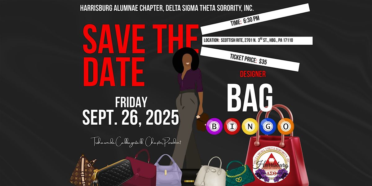 Designer Bag Bingo, 26 September | Event in Harrisburg | AllEvents