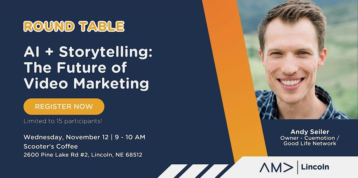 AI + Storytelling Round Table with Andy Seiler, 12 November | Event in Lincoln | AllEvents