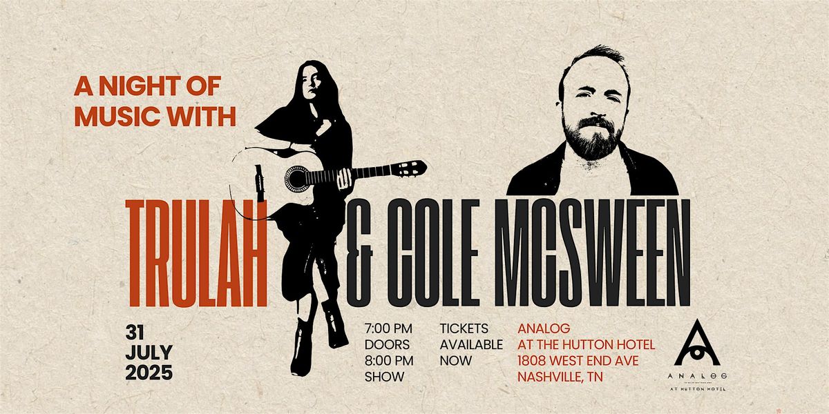 Trulah & Cole McSween, 31 July | Event in Nashville | AllEvents
