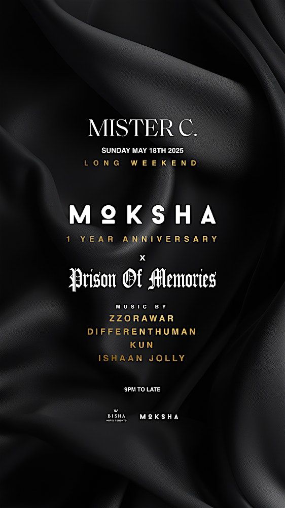 Moksha X Pr*son OF MEMORIES, 18 May | Event in Toronto | AllEvents