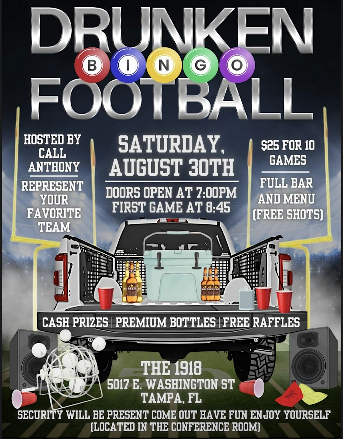 Drunken Bingo, 30 August | Event in Tampa | AllEvents
