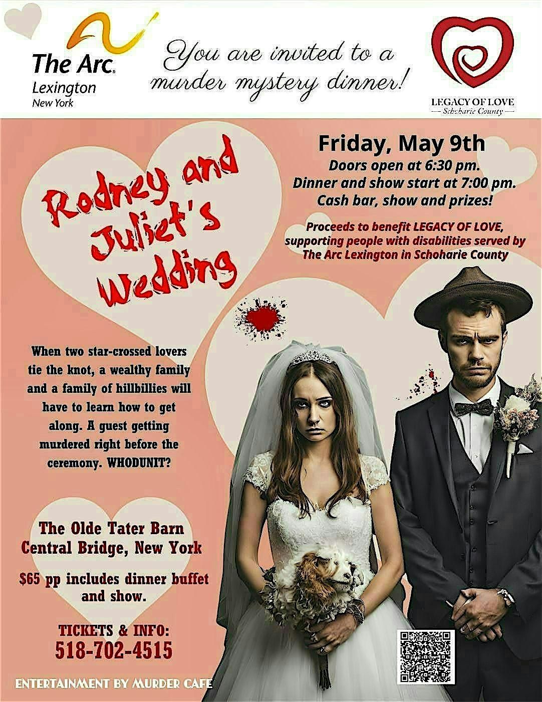 Rodney & Juliet - A M**der Mystery Dinner Theater, 9 May | Event in Central Bridge | AllEvents