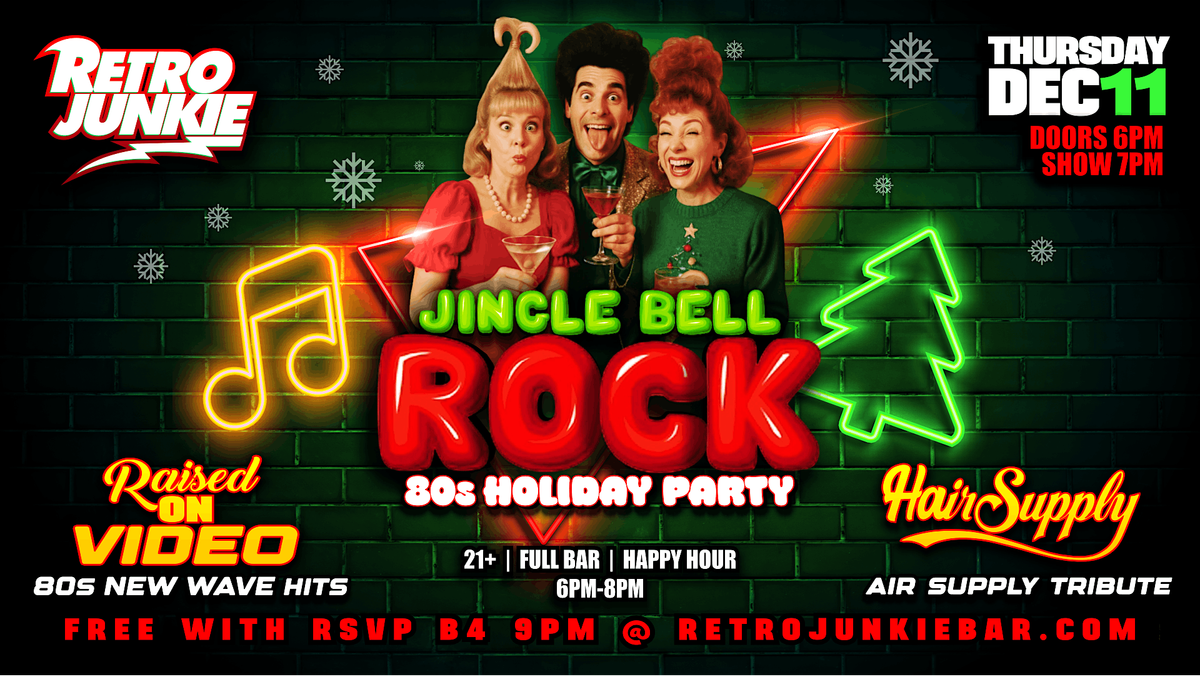 JINGLE BELL ROCK Holiday 80s Party w/ Two Live Bands! Get in FREE w/ RSVP!, 11 December | Event in Walnut Creek