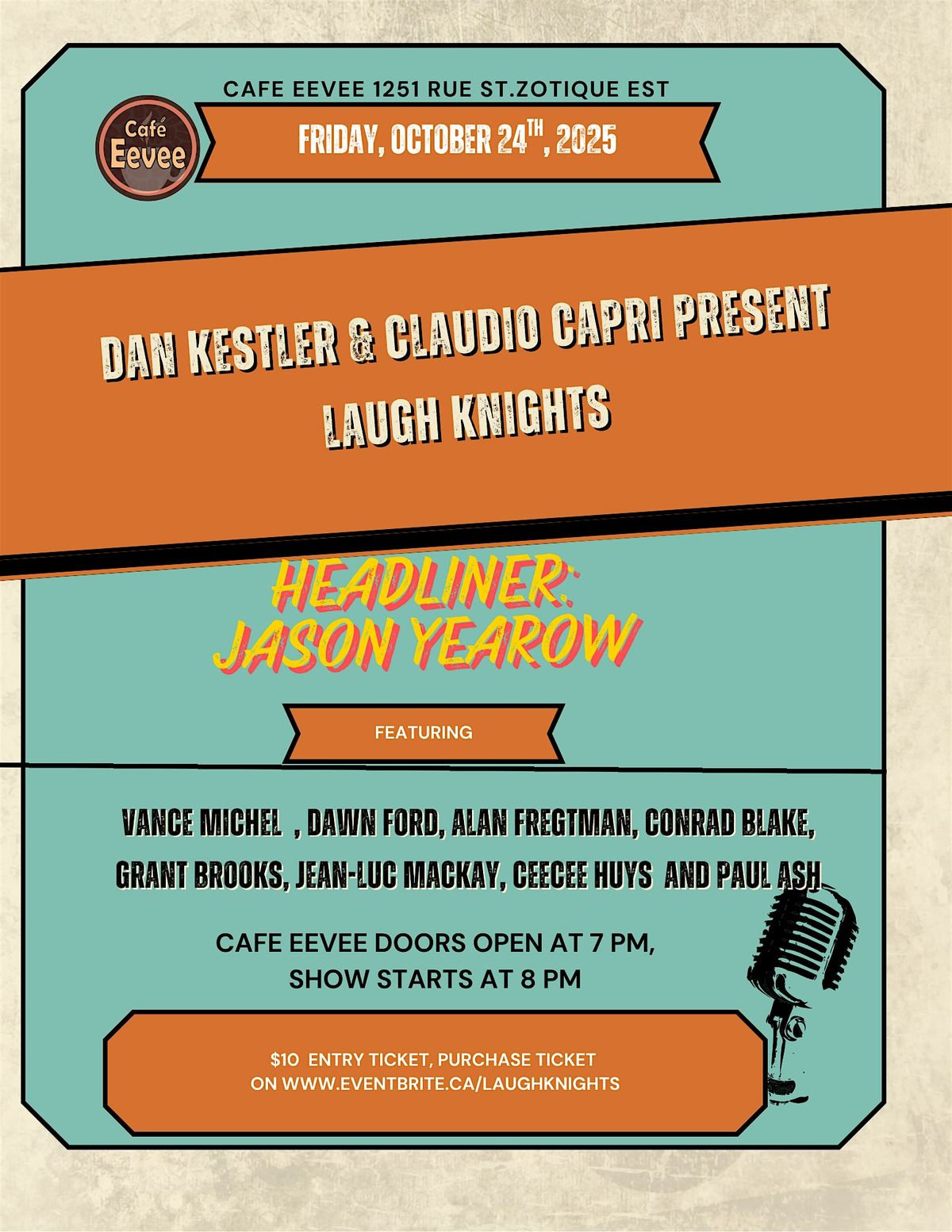 LAUGH KNIGHTS: A NIGHT WITH JASON YEAROW, 24 October | Event in Montreal | AllEvents