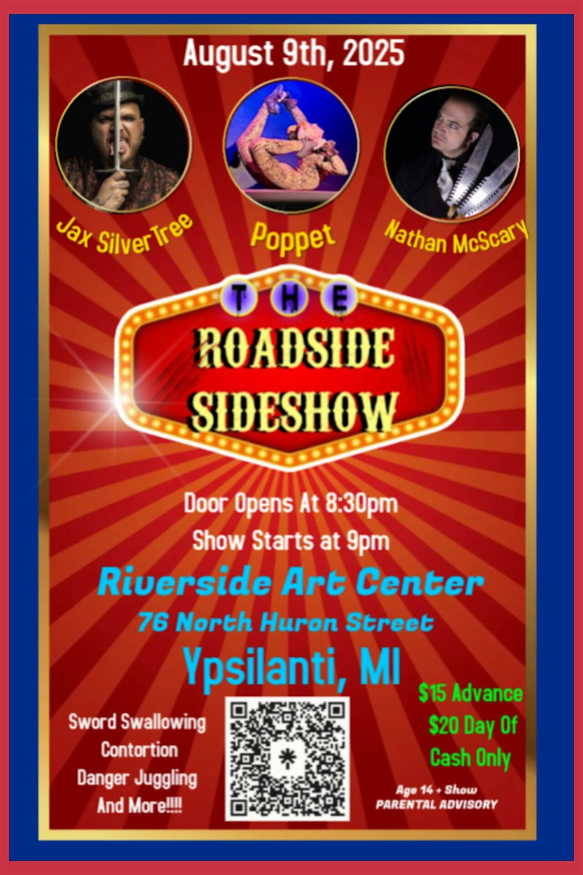 Roadside Sideshow, 9 August | Event in Ypsilanti | AllEvents