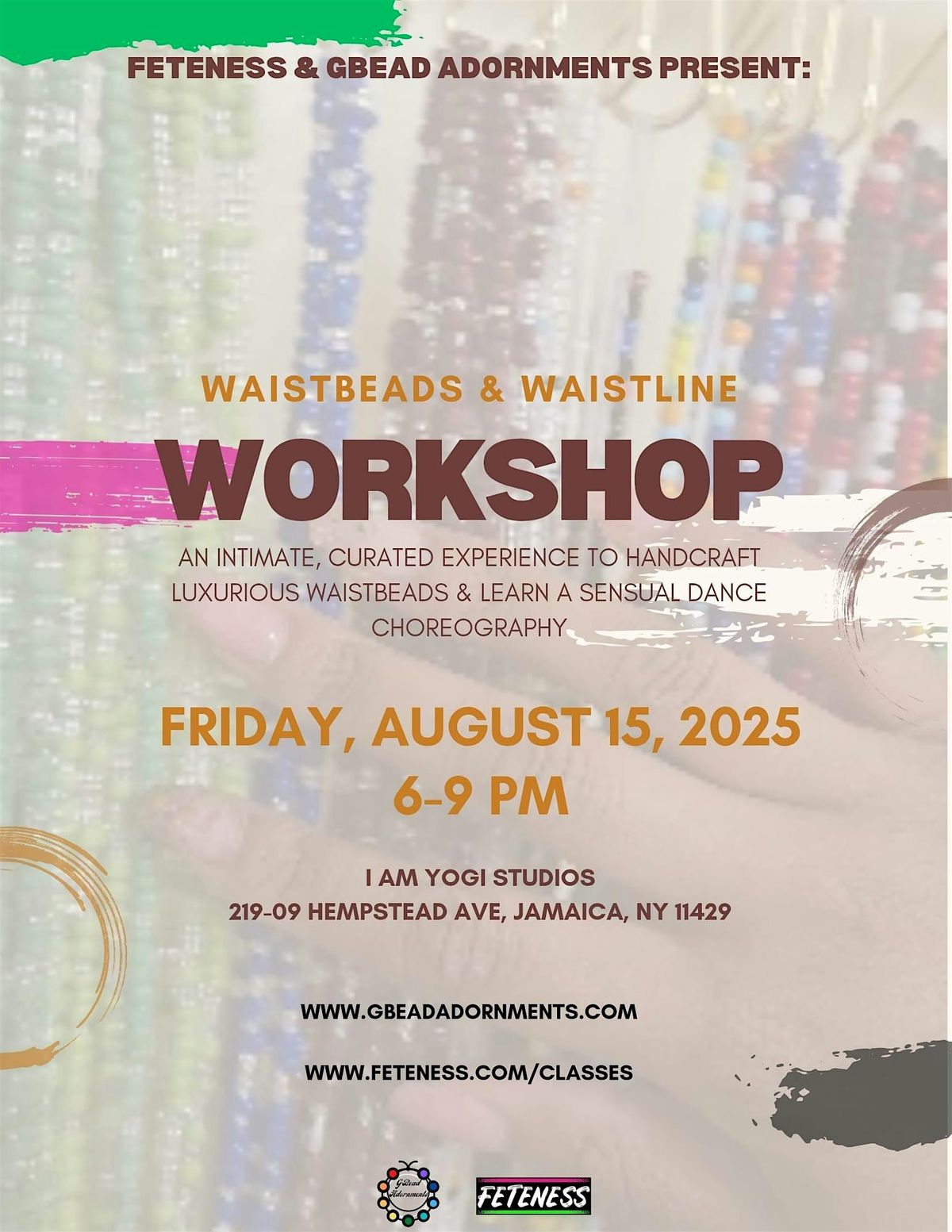 Waistbeads & Waistline Workshop, 15 August | Event in Queens | AllEvents