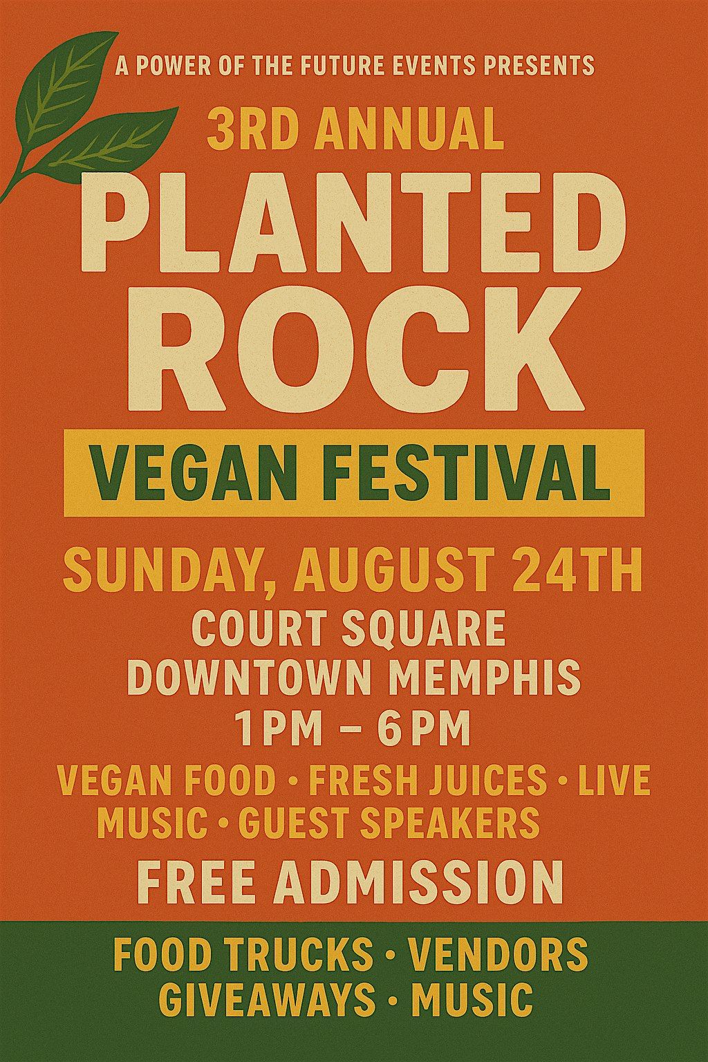 3rd Annual Planted Rock Vegan Festival, 24 August | Event in Memphis | AllEvents