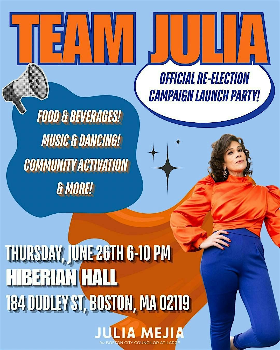 Team Julia Campaign re-election Launch Party, 26 June | Event in Boston | AllEvents
