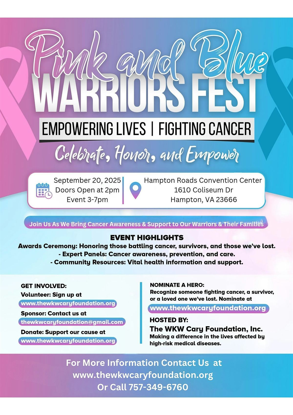 Pink & Blue Warriors, 20 September | Event in Hampton | AllEvents