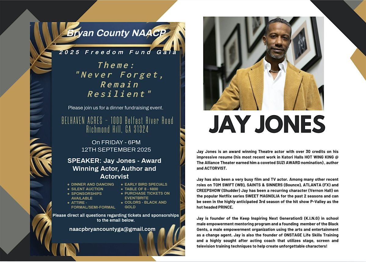 Bryan County NAACP Freedom Fund Gala “Never Forget, Remain Resilient”, 12 September | Event in Richmond Hill