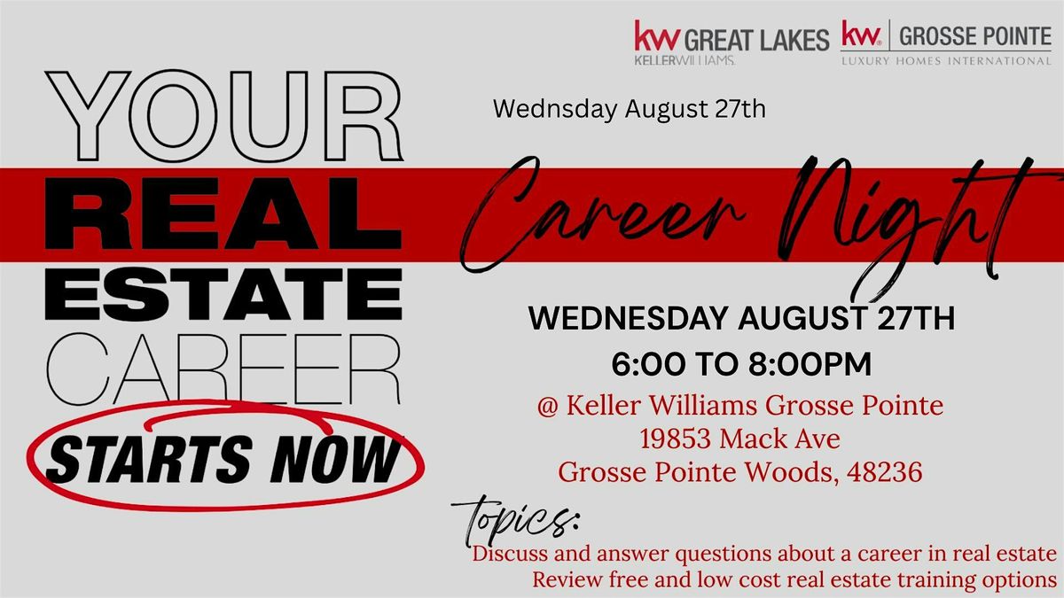 Career Night, 27 August | Event in Grosse Pointe Woods | AllEvents