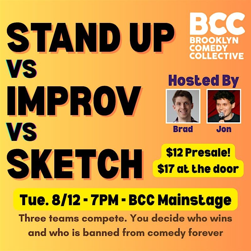 Stand Up vs Improv vs Sketch | Event in Brooklyn | AllEvents