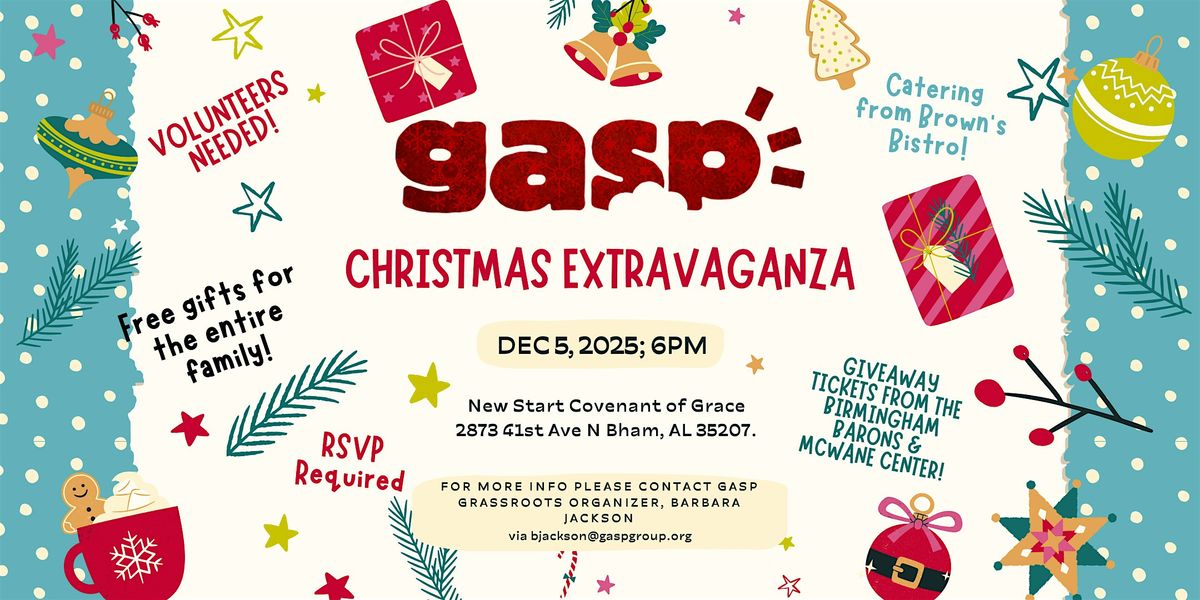 GASP's Annual Christmas Extravaganza, 5 December | Event in Birmingham | AllEvents