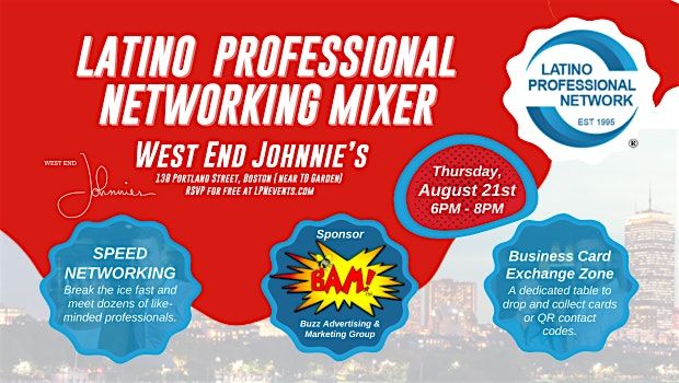 Latino Professional Networking Mixer, 21 August | Event in Boston | AllEvents