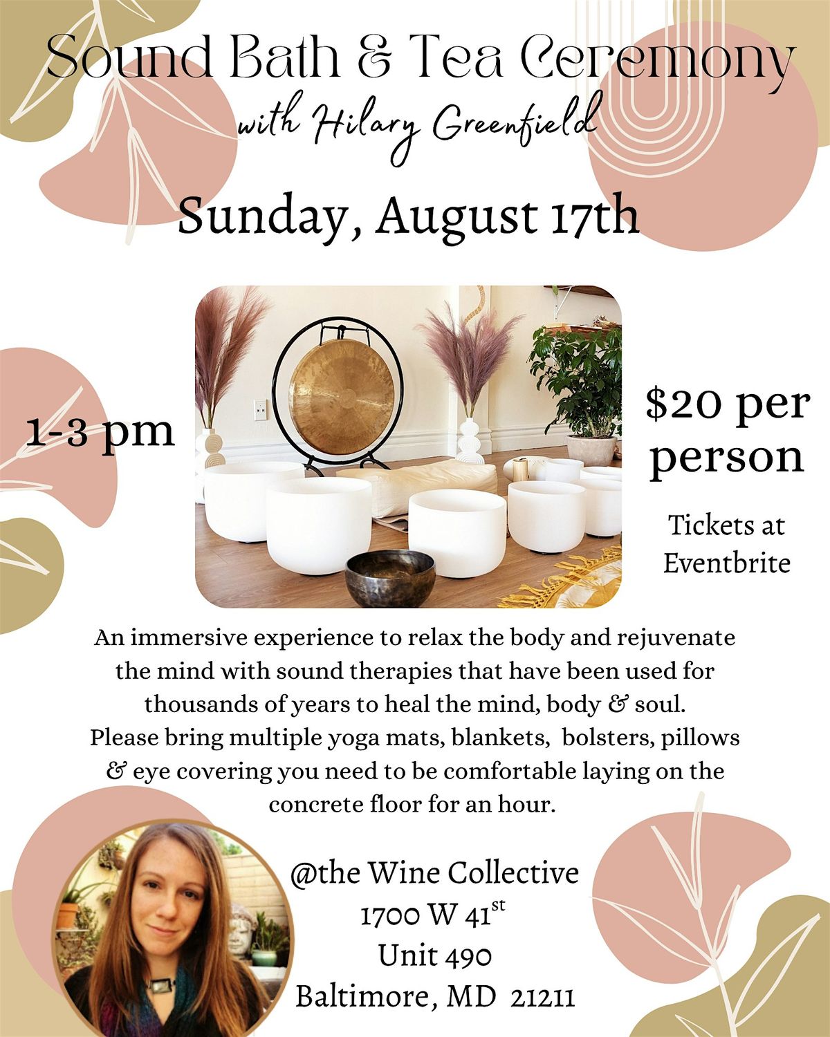 Soothe & Sip, 17 August | Event in Baltimore | AllEvents