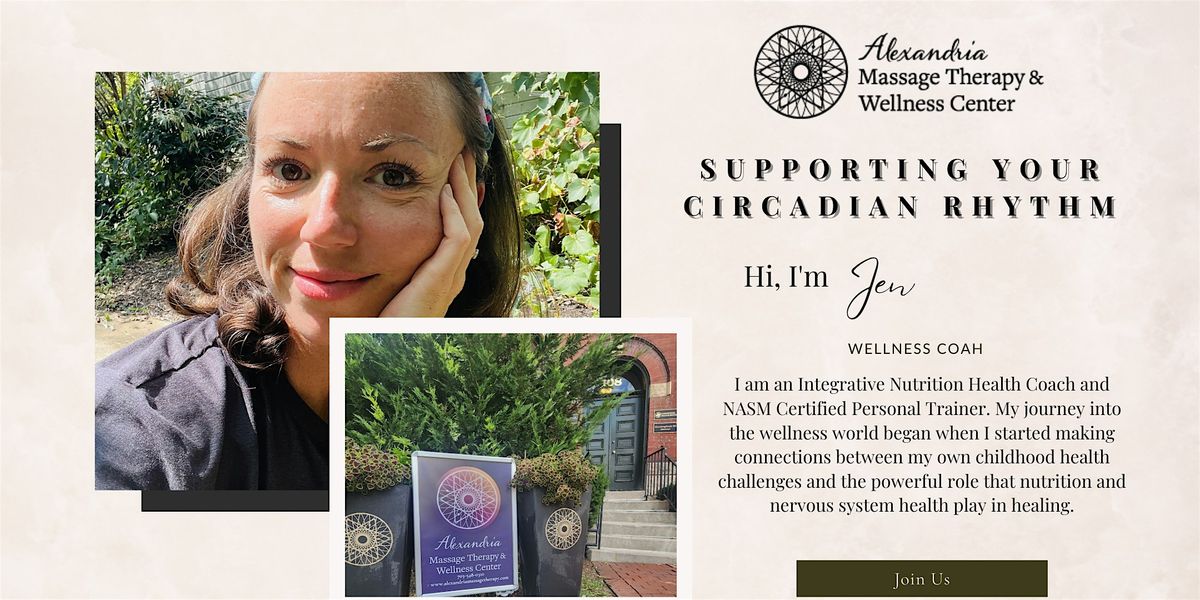 Supporting Your Circadian Rhythm Workshop with Jen., 7 October | Event in Alexandria | AllEvents