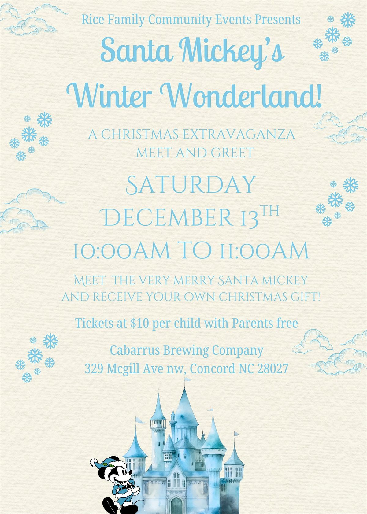 Santa's Mickey Winter Wonderland Meet and Greet!, 13 December | Event in Concord | AllEvents