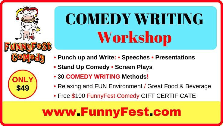 Comedy WRITING WORKSHOP - 30 Methods - Saturday, NOVEMBER 15 @ 1pm to 4 pm, 15 November | Event in Calgary