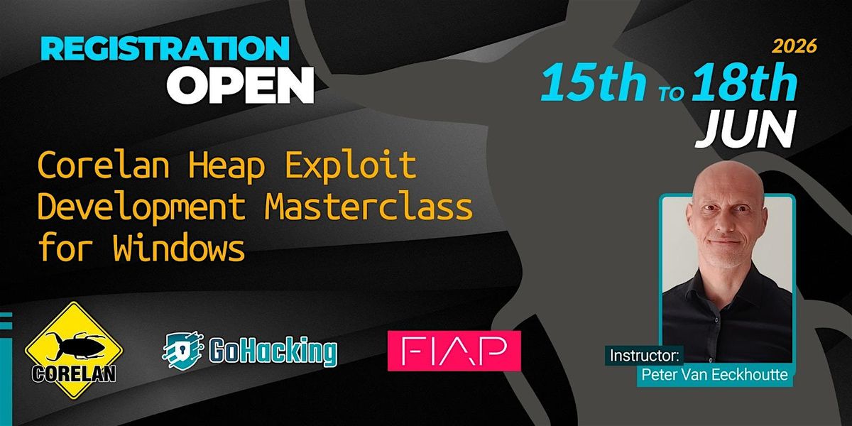 Corelan Heap Exploitation Masterclass, 15 June | Event in Bela Vista | AllEvents