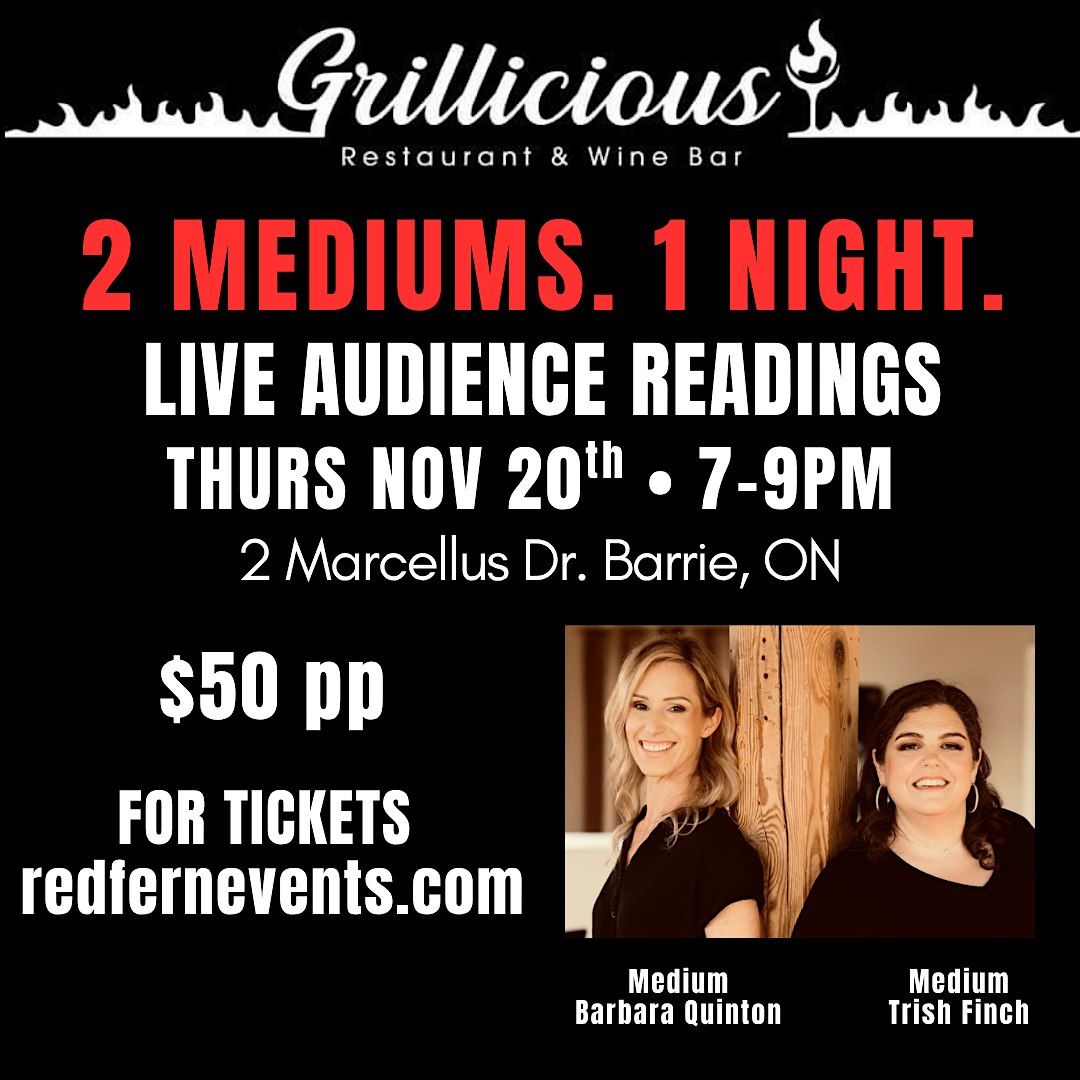 2 Mediums. 1 Night. Live Audience Mediumship Readings, Barrie ON, 20 November | Event in Barrie | AllEvents