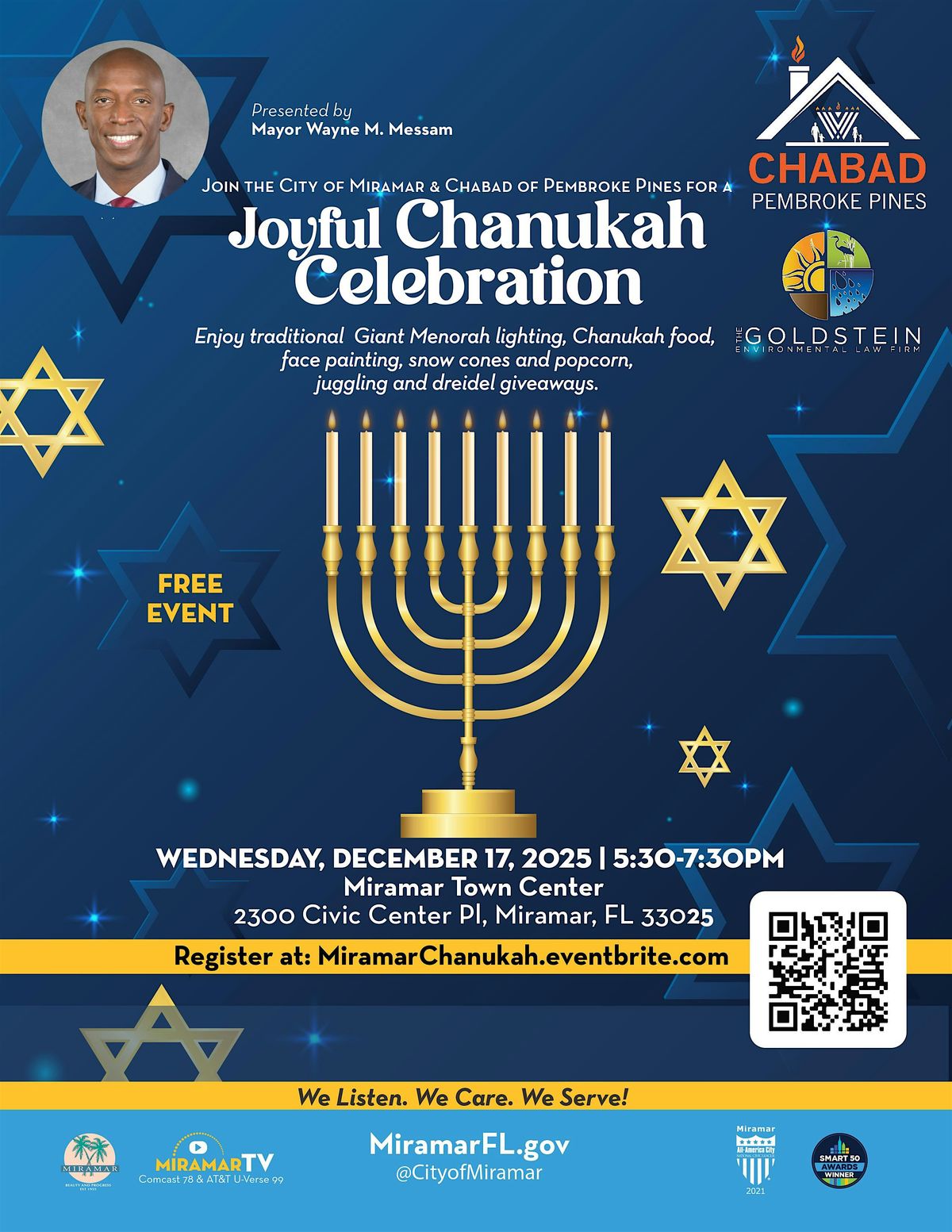Chanukah Celebration, 17 December | Event in Miramar | AllEvents