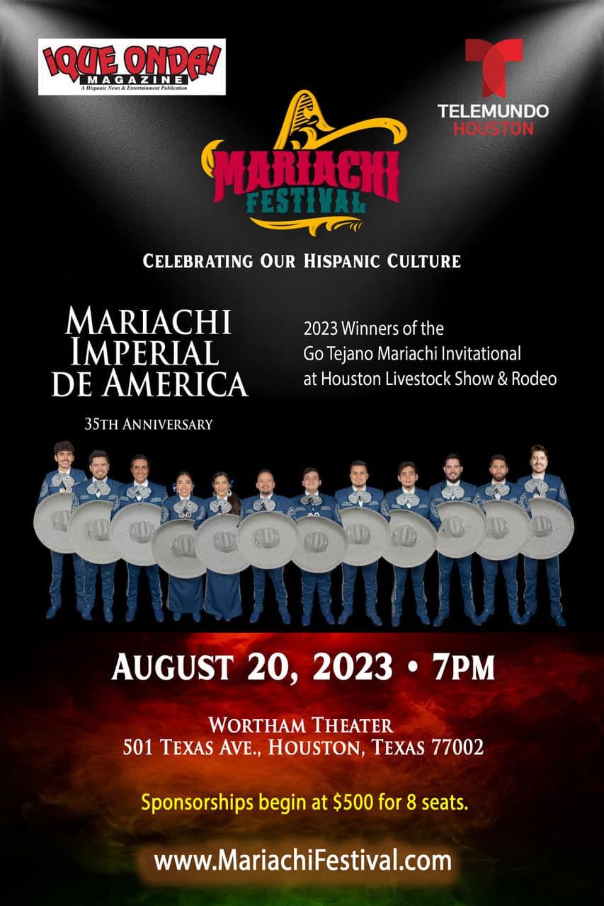 Mariachi Festival - Mariachi Imperial de America at Brown Theatre at Wortham Center, 22 August | Event in Houston