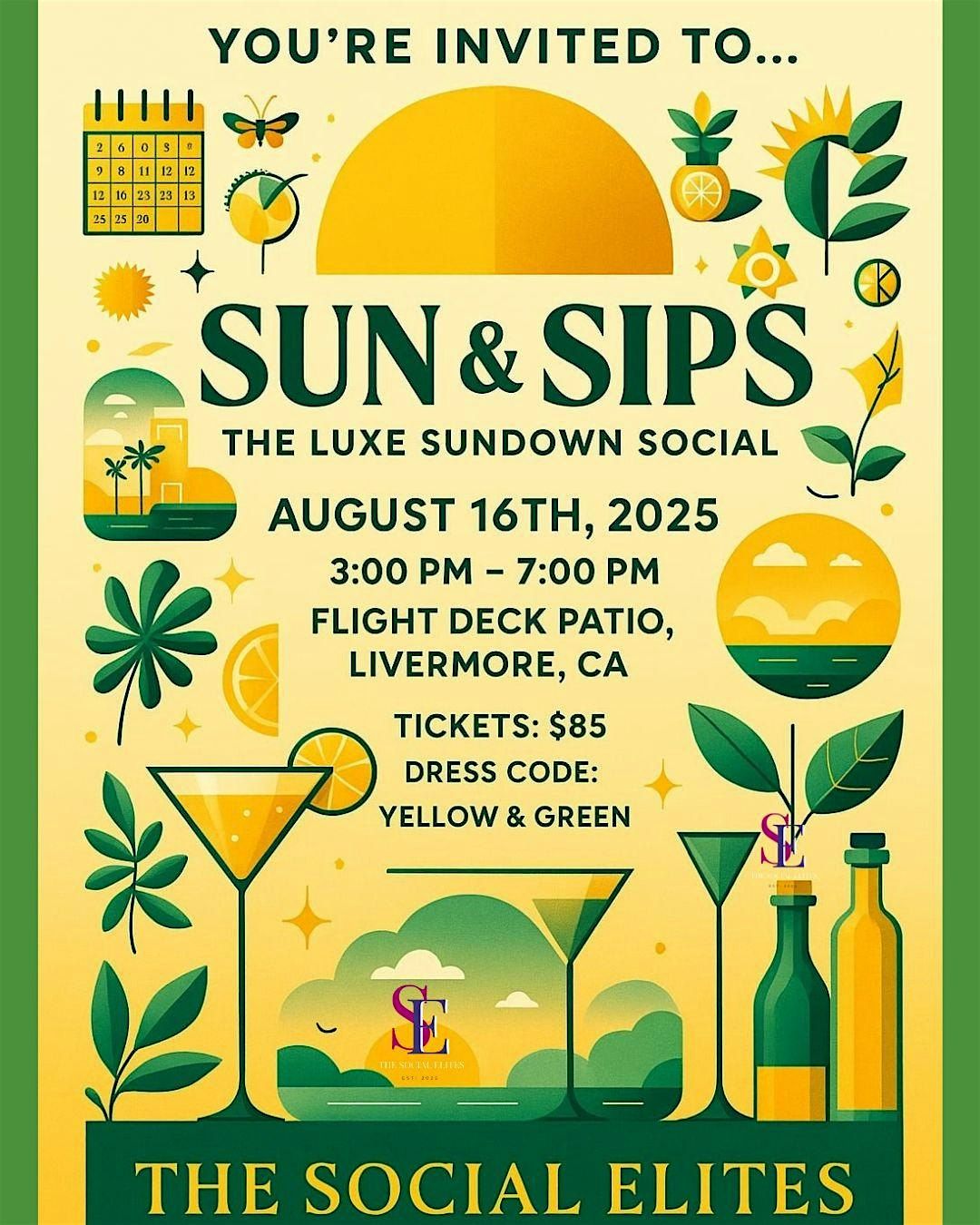 Sun & Sips: The Luxe Sundown Social, 16 August | Event in Livermore | AllEvents