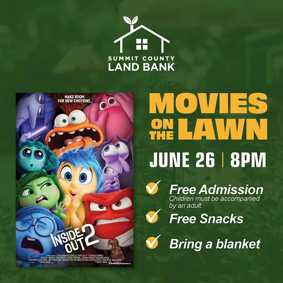 Free Movie Night Under the Stars | Inside Out 2 | Event in Akron | AllEvents