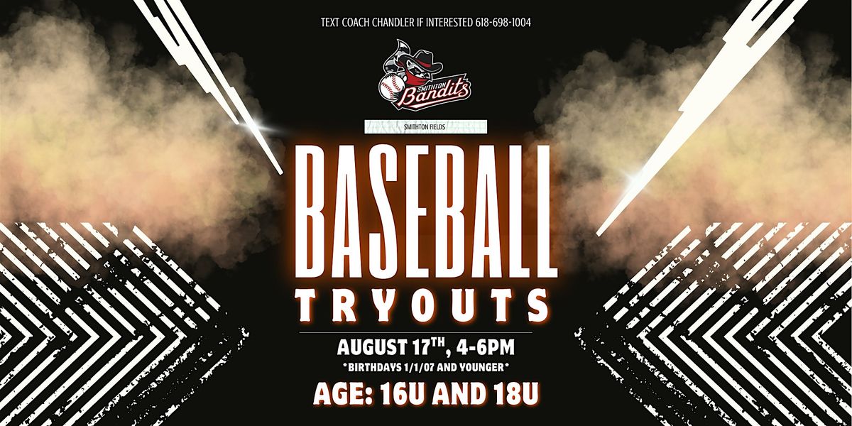Tryouts for 16u and 18u Bandits Baseball, 17 August | Event in Smithton | AllEvents