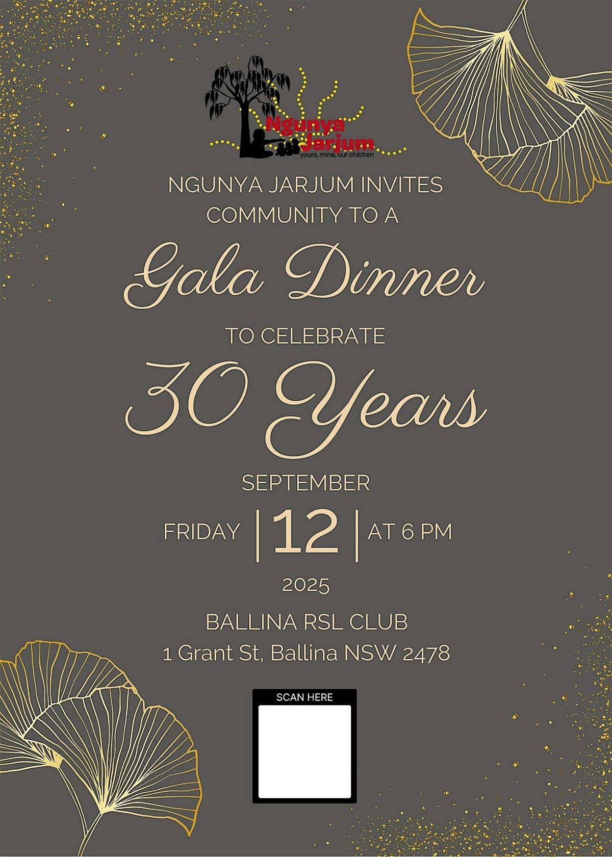 Ngunya Jarjum 30 Year Gala Dinner, 12 September | Event in Ballina | AllEvents
