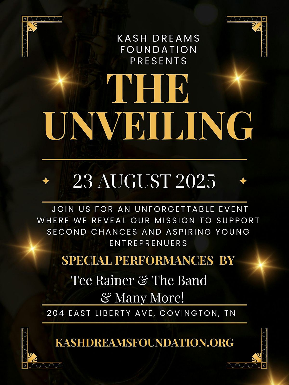 Kash Dreams Foundation Grand Unveiling: From Vision to Victory!, 23 August | Event in Covington | AllEvents