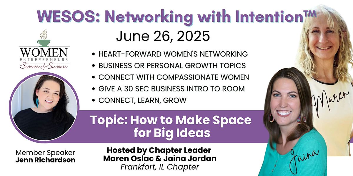 WESOS Frankfort: How to Make Space for Big Ideas, 26 June | Event in Frankfort | AllEvents