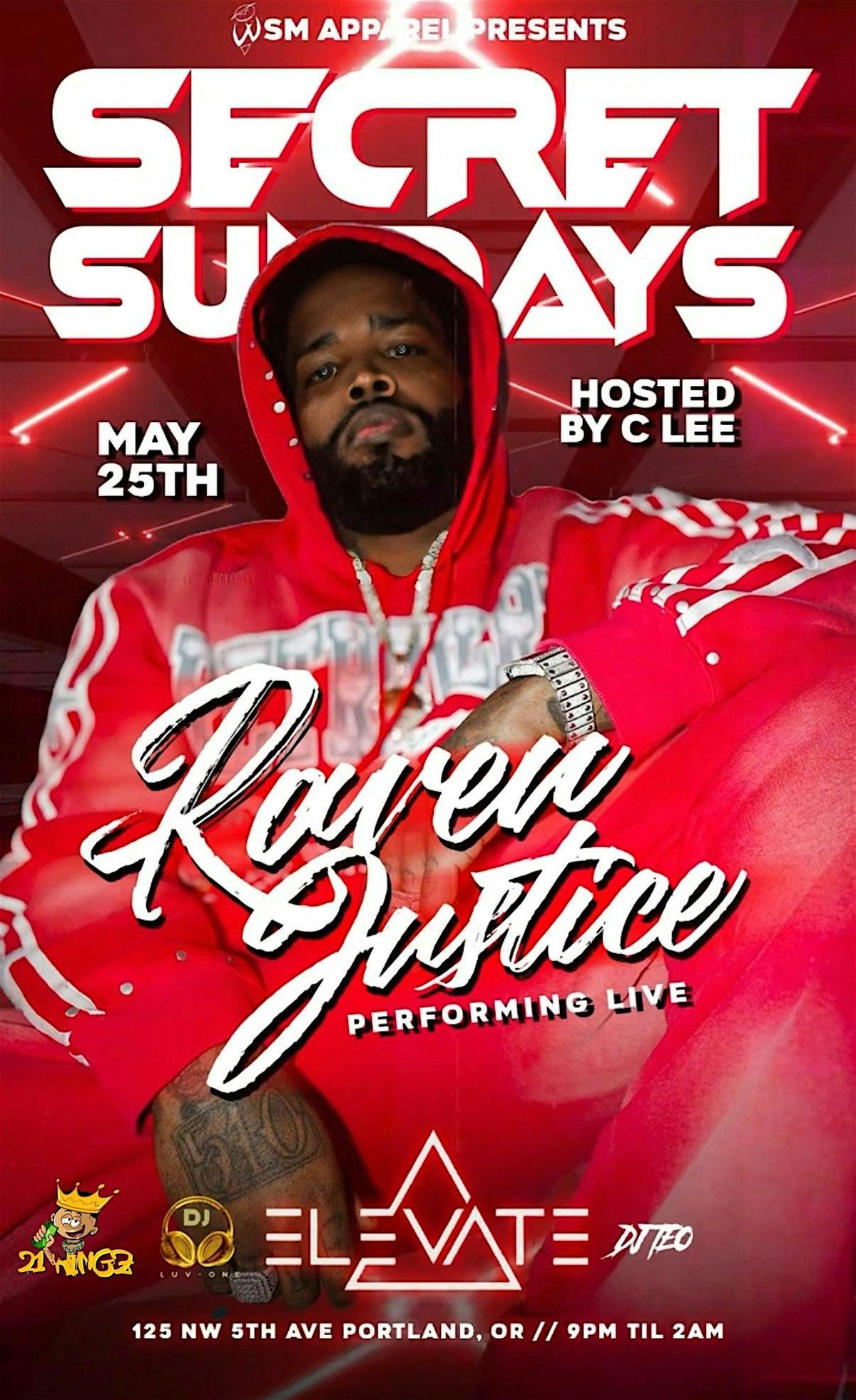 Secret Sunday Ft Raven Justice, 25 May | Event in Portland | AllEvents