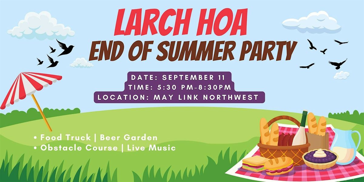 Larch HOA 2025 Community End of Summer Party, 11 September | Event in Edmonton | AllEvents