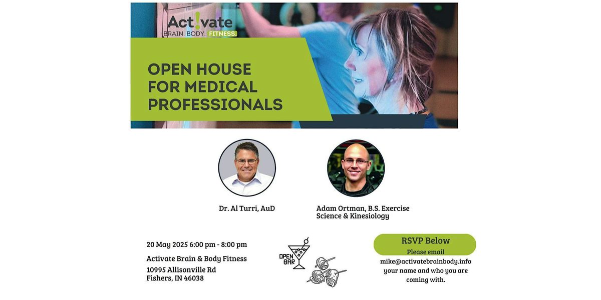 Activate Brain and Body Fitness Open House For Medical Professionals, 20 May | Event in Fishers | AllEvents